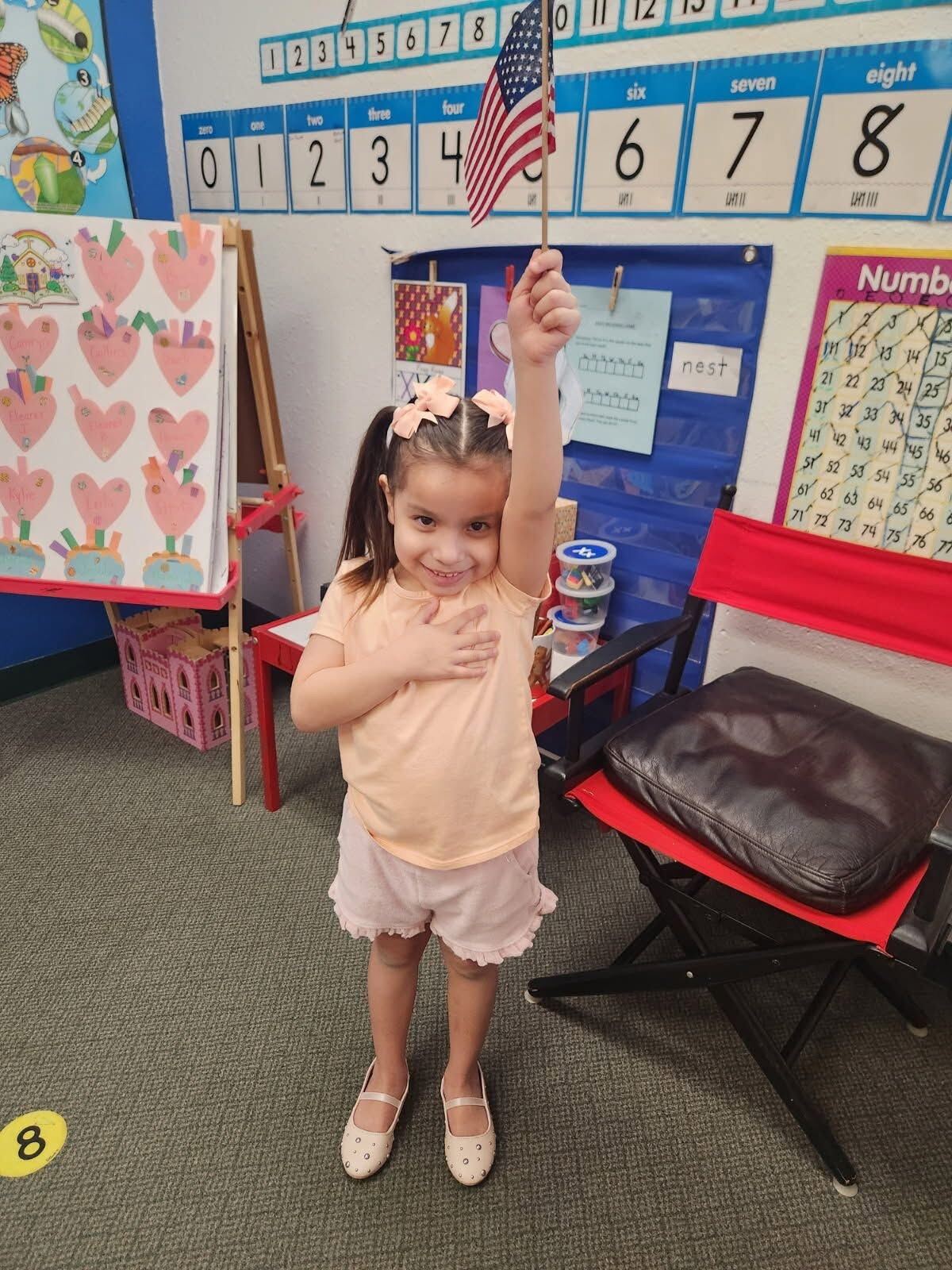 Preschool student in classroom